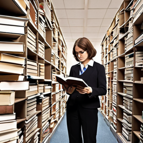 Home 1 **
> An actuary overwhelmed by stacks of outdated textbooks and reports, symbolizing the importance of continuous learning. Emphasize the feeling of being left behind by new technologies and regulations. The scene should be cluttered and chaotic, highlighting the pressure to keep up in a rapidly evolving field.
**